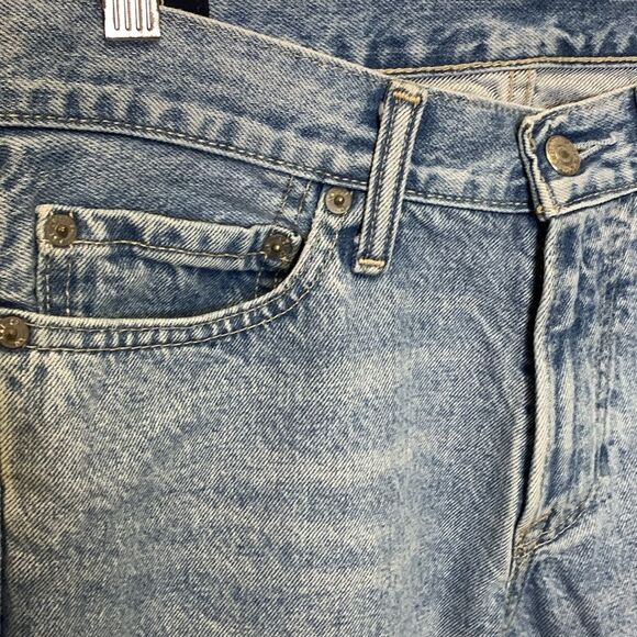 Abercrombie & Fitch Langdon Blue Light Wash Slim Frayed Hem Jeans Size 29 X 26 - Picture 5 of 13